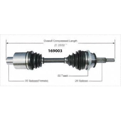 New CV Shaft by WORLDPARTS - 169003 pa1