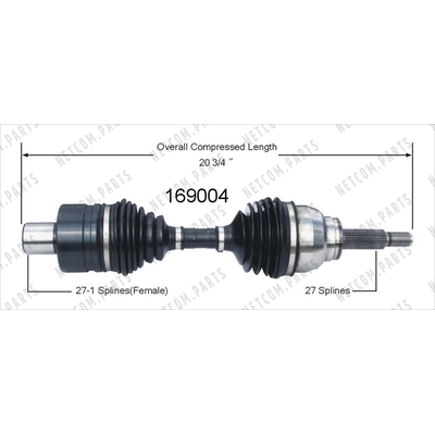 New CV Shaft by WORLDPARTS - 169004 pa1