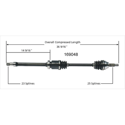 Arbre CV neuf by WORLDPARTS - 169048 pa2