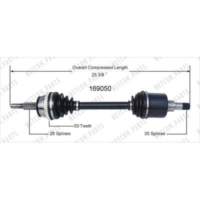 New CV Shaft by WORLDPARTS - 169050 pa2