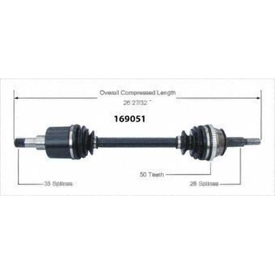 New CV Shaft by WORLDPARTS - 169051 pa1