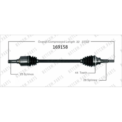 New CV Shaft by WORLDPARTS - 169158 pa1