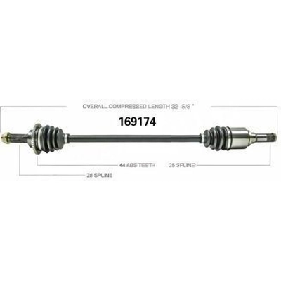 New CV Shaft by WORLDPARTS - 169174 pa1