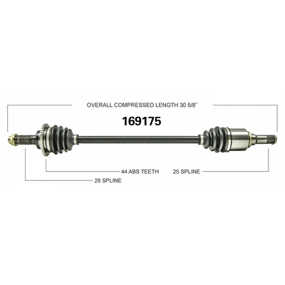 New CV Shaft by WORLDPARTS - 169175 pa1