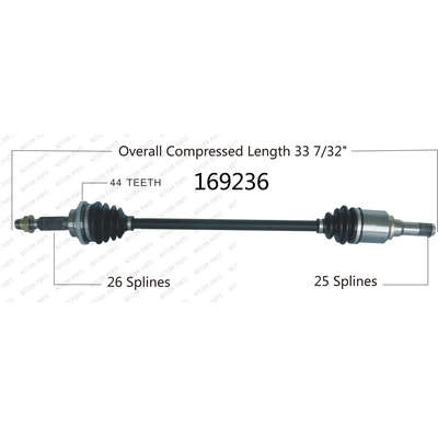 Arbre CV neuf by WORLDPARTS - 169236 pa1