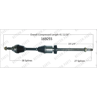 New CV Shaft by WORLDPARTS - 169255 pa1