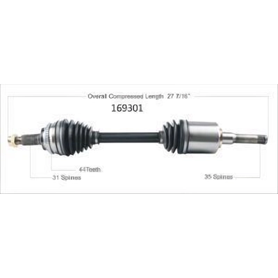 New CV Shaft by WORLDPARTS - 169301 pa1