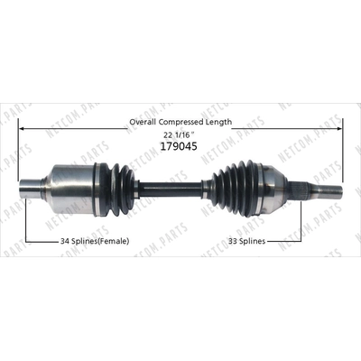 New CV Shaft by WORLDPARTS - 179045 pa2