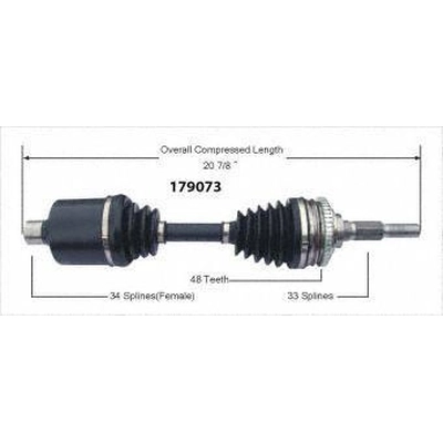 New CV Shaft by WORLDPARTS - 179073 pa1