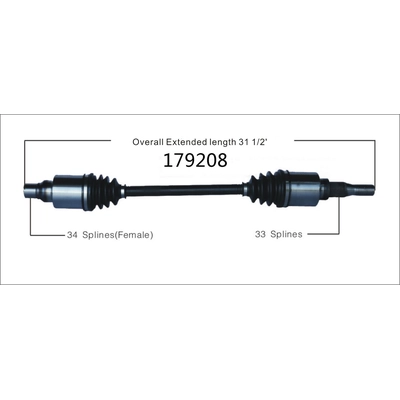 New CV Shaft by WORLDPARTS - 179208 pa2