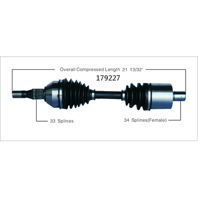 Arbre CV neuf by WORLDPARTS - 179227 pa1