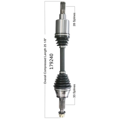 New CV Shaft by WORLDPARTS - 179240 pa1