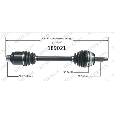 New CV Shaft by WORLDPARTS - 189021 pa2