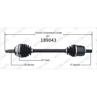 New CV Shaft by WORLDPARTS - 189043 pa2