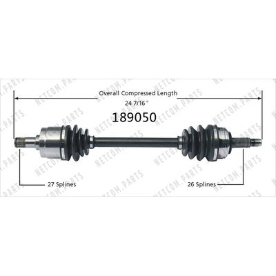 New CV Shaft by WORLDPARTS - 189050 pa2