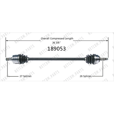 New CV Shaft by WORLDPARTS - 189053 pa1