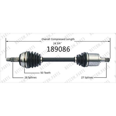 New CV Shaft by WORLDPARTS - 189086 pa1