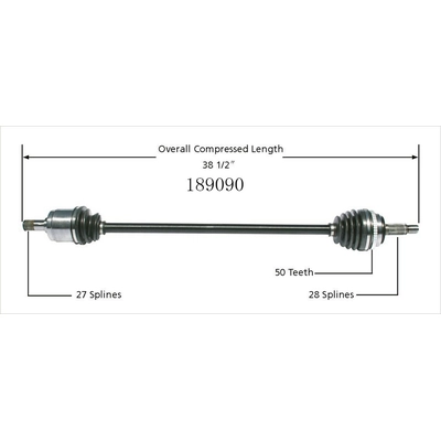 New CV Shaft by WORLDPARTS - 189090 pa3