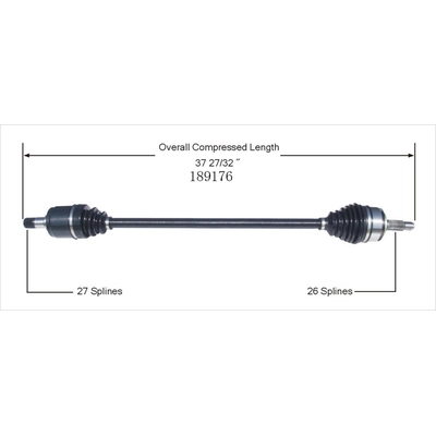 New CV Shaft by WORLDPARTS - 189176 pa1