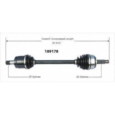 New CV Shaft by WORLDPARTS - 189178 pa1