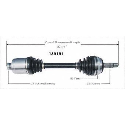 New CV Shaft by WORLDPARTS - 189191 pa1