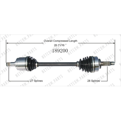 New CV Shaft by WORLDPARTS - 189200 pa2