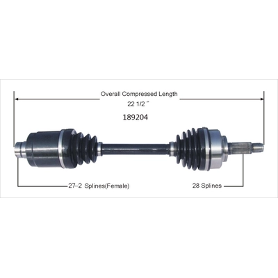 New CV Shaft by WORLDPARTS - 189204 pa1