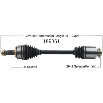 New CV Shaft by WORLDPARTS - 189361 pa1