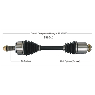 New CV Shaft by WORLDPARTS - 189540 pa1