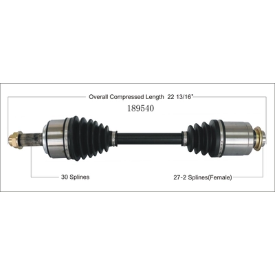 New CV Shaft by WORLDPARTS - 189540 pa2