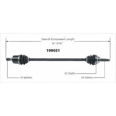 Arbre CV neuf by WORLDPARTS - 199051 pa1