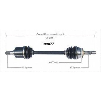 Arbre CV neuf by WORLDPARTS - 199077 pa1