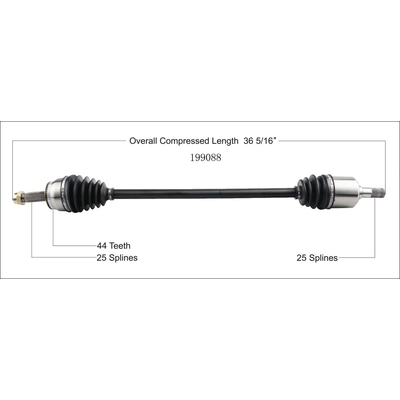 New CV Shaft by WORLDPARTS - 199088 pa3