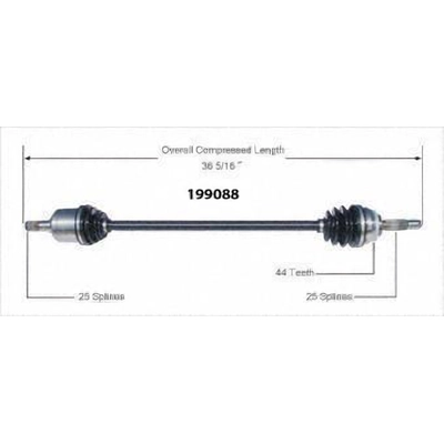 New CV Shaft by WORLDPARTS - 199088 pa4