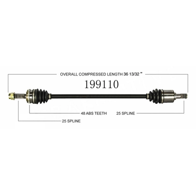 New CV Shaft by WORLDPARTS - 199110 pa1