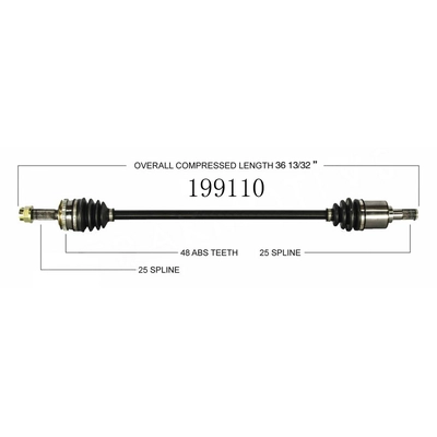 New CV Shaft by WORLDPARTS - 199110 pa3