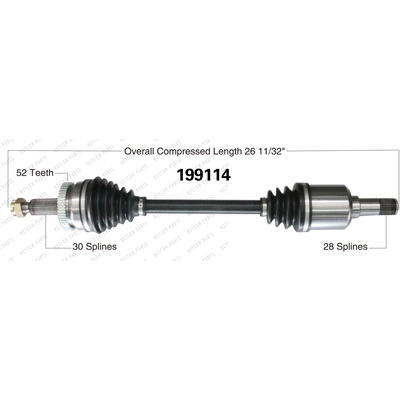 New CV Shaft by WORLDPARTS - 199114 pa1