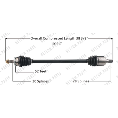 New CV Shaft by WORLDPARTS - 199217 pa1