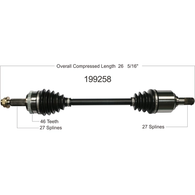 New CV Shaft by WORLDPARTS - 199258 pa1