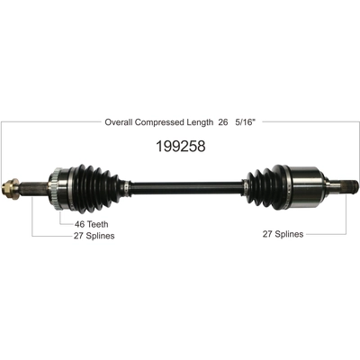 New CV Shaft by WORLDPARTS - 199258 pa2