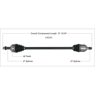 New CV Shaft by WORLDPARTS - 199293 pa1