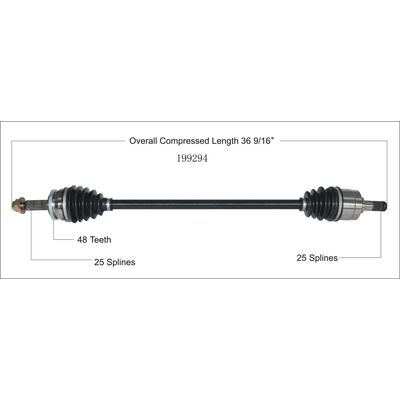 New CV Shaft by WORLDPARTS - 199294 pa1