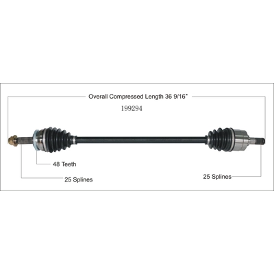 New CV Shaft by WORLDPARTS - 199294 pa2