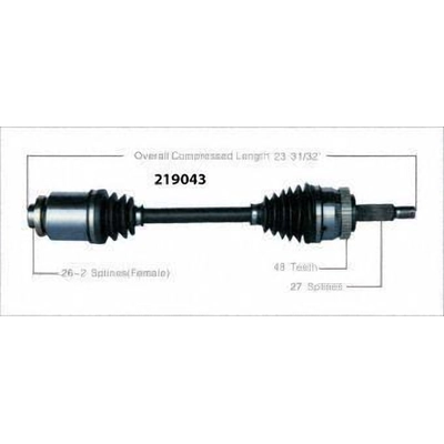 Arbre CV neuf by WORLDPARTS - 219043 pa1