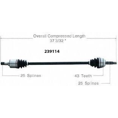 Arbre CV neuf by WORLDPARTS - 239114 pa1