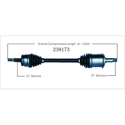 New CV Shaft by WORLDPARTS - 239173 pa2