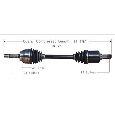 Arbre CV neuf by WORLDPARTS - 239177 pa1