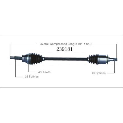 Arbre CV neuf by WORLDPARTS - 239181 pa1