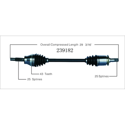 New CV Shaft by WORLDPARTS - 239182 pa1