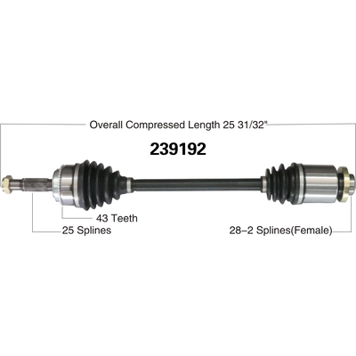 New CV Shaft by WORLDPARTS - 239192 pa2